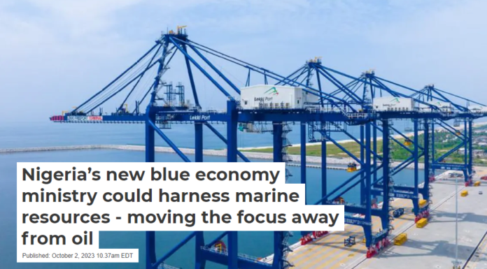 Nigeria’s new blue economy ministry could harness marine resources – moving the focus away from oil