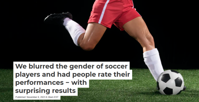 Would people still call a women’s soccer match boring if they didn’t know the players’ genders? isitsharp/E+ via Getty Images
