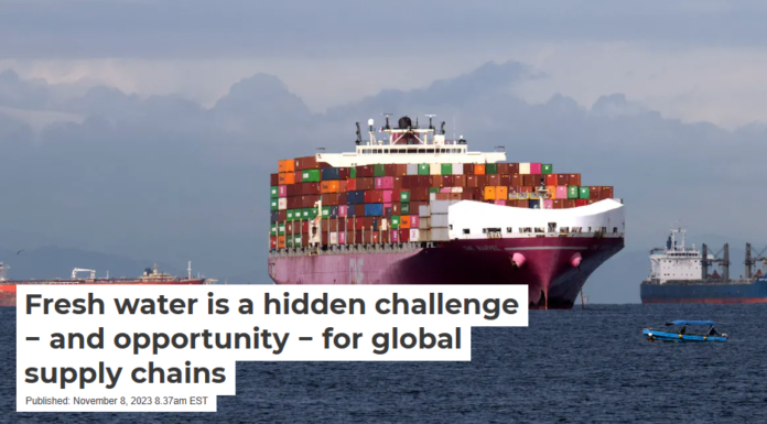 Fresh water is a hidden challenge − and opportunity − for global supply chains