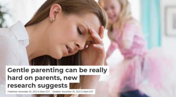 Gentle parenting can be really hard on parents, new research suggests