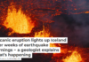 Volcanic eruption lights up Iceland after weeks of earthquake warnings − a geologist explains what’s happening