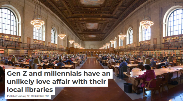 Gen Z and millennials have an unlikely love affair with their local libraries