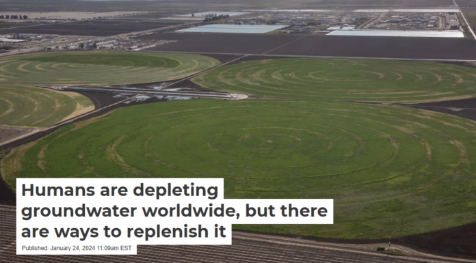 Humans are depleting groundwater worldwide, but there are ways to replenish it