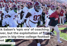 Nick Saban’s ‘epic era’ of coaching is over, but the exploitation of players in big-time college football is not