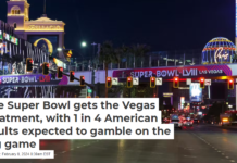 The Super Bowl gets the Vegas treatment, with 1 in 4 American adults expected to gamble on the big game