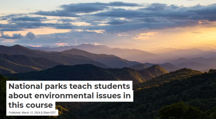 National parks teach students about environmental issues in this course