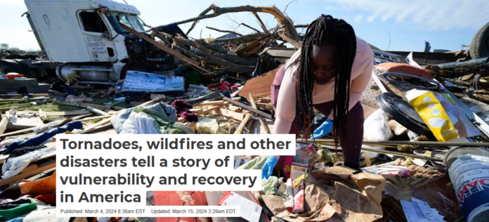 Recovering after tornadoes, particularly in small towns, has many challenges. AP Photo/Julio Cortez