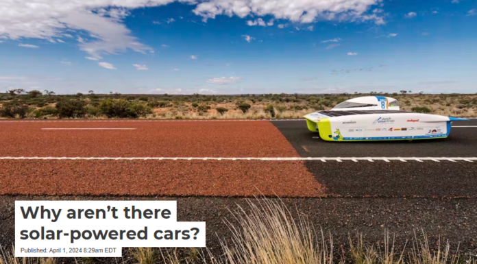 Why aren’t there solar-powered cars?