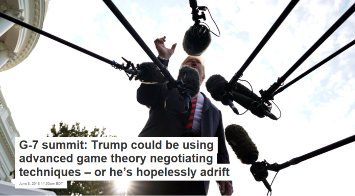 G-7 summit: Trump could be using advanced game theory negotiating techniques – or he’s hopelessly adrift
