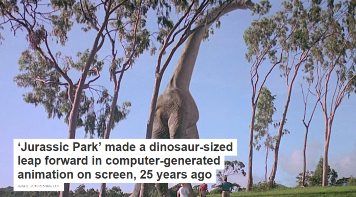 ‘Jurassic Park’ made a dinosaur-sized leap forward in computer-generated animation on screen, 25 years ago