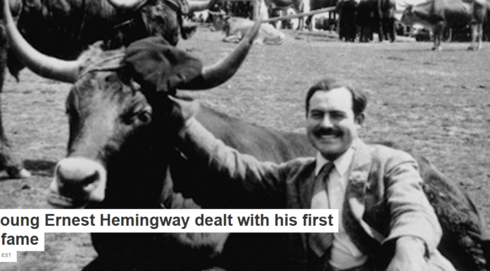 How a young Ernest Hemingway dealt with his first taste of fame