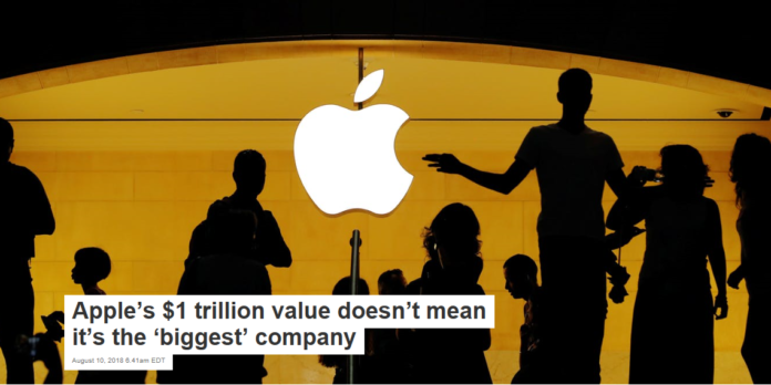 Apple may seem a giant, but by some measures it’s not. Reuters/Lucas Jackson