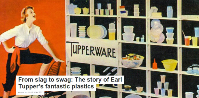 A postcard from the 1950s advertises a variety Tupperware products. Thomas Hawk, CC BY-NC