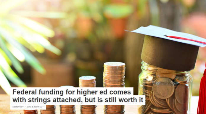 Federal funding for higher ed comes with strings attached, but is still worth it