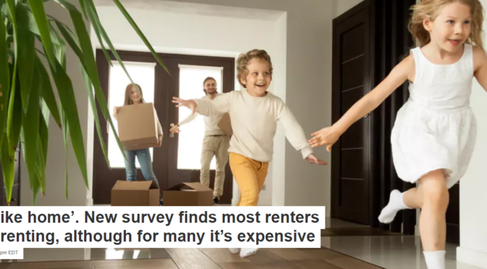 ‘Just like home’. New survey finds most renters enjoy renting, although for many it’s expensive