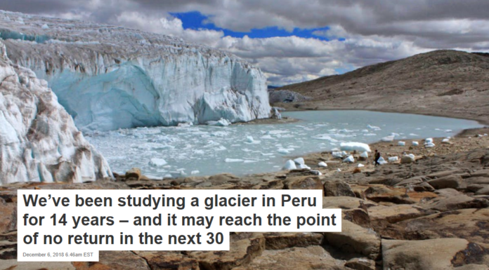 We’ve been studying a glacier in Peru for 14 years – and it may reach the point of no return in the next 30