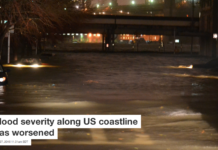 Flood severity along US coastline has worsened