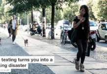 How texting turns you into a walking disaster