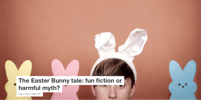 Spoiler alert: the Easter Bunny isn’t real. So how does it affect children when they find out their parents have been lying to them for years? Cordey/Flickr, CC BY
