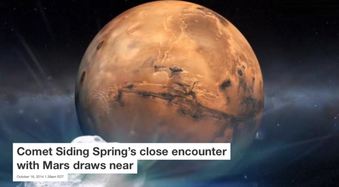 Comet Siding Spring’s close encounter with Mars draws near