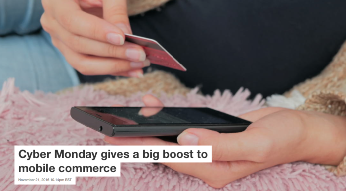 Cyber Monday gives a big boost to mobile commerce