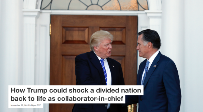 How Trump could shock a divided nation back to life as collaborator-in-chief