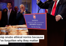 Trump snubs ethical norms because we’ve forgotten why they matter