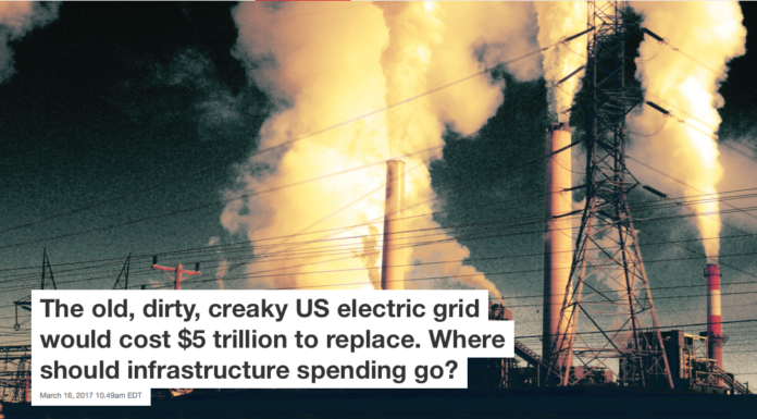 The old, dirty, creaky US electric grid would cost $5 trillion to replace. Where should infrastructure spending go?
