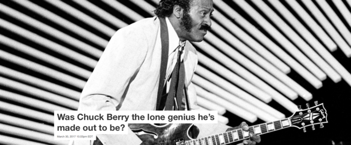Rock and roll legend Chuck Berry performs in 1980. AP Photo