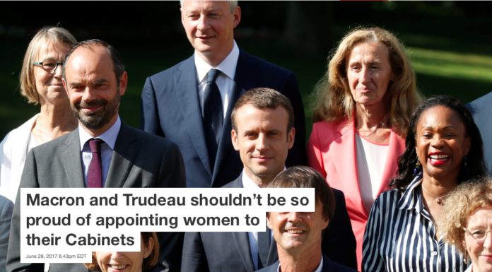 Macron and Trudeau shouldn’t be so proud of appointing women to their Cabinets