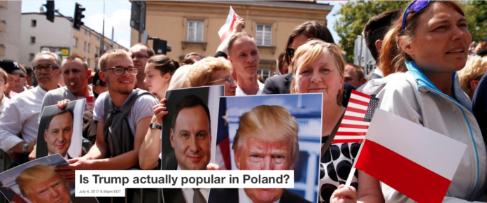 Krasinski Square in Warsaw, Poland just before Trump’s speech. Reuters/Kacper Pempel