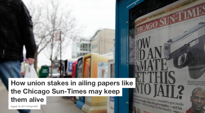 How union stakes in ailing papers like the Chicago Sun-Times may keep them alive