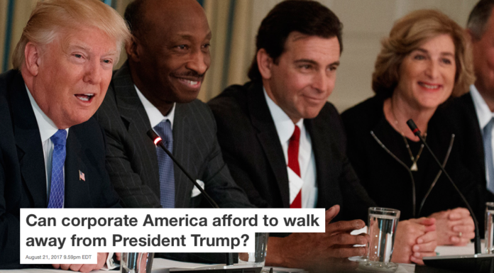 Can corporate America afford to walk away from President Trump?