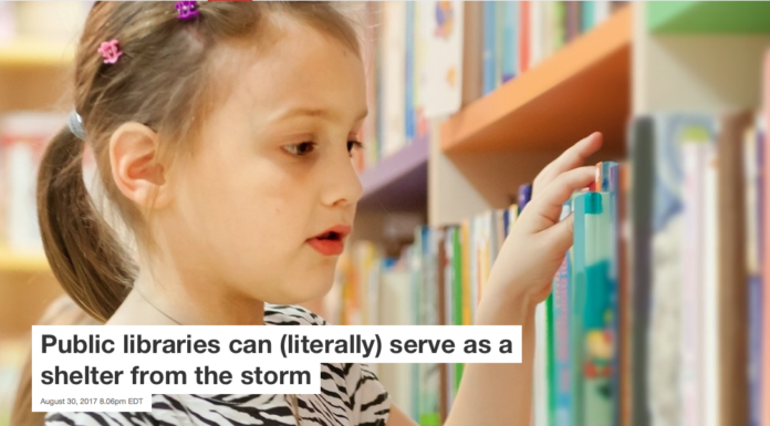 Public libraries can (literally) serve as a shelter from the storm