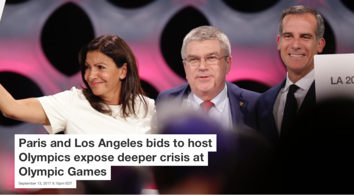 Paris and Los Angeles bids to host Olympics expose deeper crisis at Olympic Games