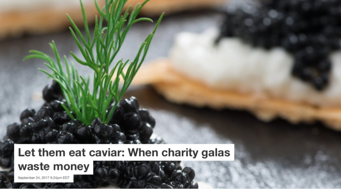 Let them eat caviar: When charity galas waste money