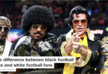 The difference between black football fans and white football fans