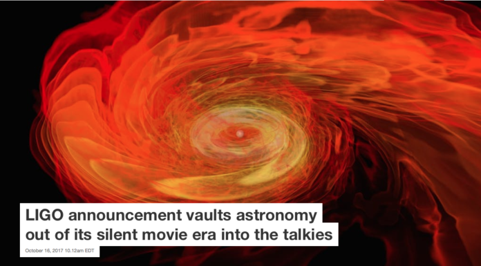 LIGO announcement vaults astronomy out of its silent movie era into the talkies