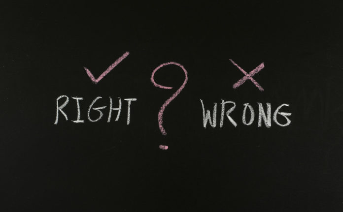 Should teachers dictate what’s right or wrong? Blackboard via pupunkkop:Shutterstock