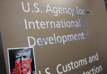 A sign outside of the U.S. Agency for International Development building in Washington, D.C. Bryan Dozier/Middle East Images/AFP via Getty Images