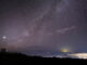 The Haleakala Observatory, left, houses one telescope for the ATLAS system. That system first spotted the object 3I/ATLAS, which isn’t visible in this image. AP Photo/Lindsey Wasson