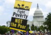 Demonstrators march outside the U.S. Capitol during the Poor People’s Campaign rally at the National Mall in Washington on June 23, 2018. AP Photo/Jose Luis Magana