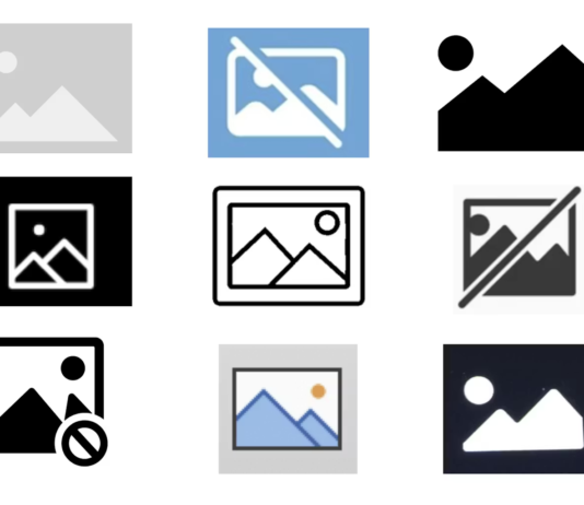 The icon has various iterations, but all convey the same meaning: an image should be here. Christopher Schaberg, CC BY-SA