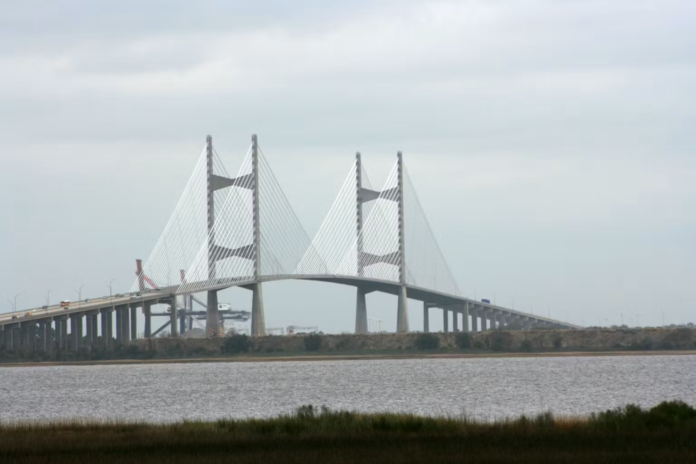 The Dames Point Bridge spans a river in Jacksonville, Fla. Jonathan Zander/Wikimedia Commons, CC BY
