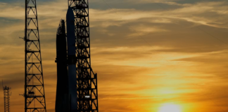 Blue Origin rocket exploded on launchpad, throwing the future of NASA’s Artemis program into question A New Glenn rocket stands ready at the launchpad in April 2026, a month before disaster would strike. AP Photo/John Raoux