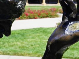 SEEGRAIN in the outstretched hand of Rodin's hero citizen of Calais is a monumental symbol of the mission to establish trust, good faith, and collaboration among all