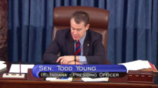 Senator Todd Young (R) Indiana, while stating the President would be immediately notified of the en bloc voice vote which confirmed Keith Krach on June 20th, 2019